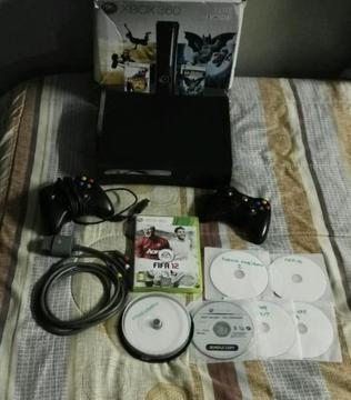 Chipped Xbox 360 Elite 120Gb New with Box 2 Remotes + 14 Games