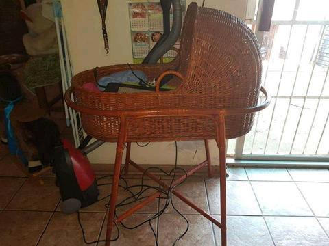 Antique moses basket cot