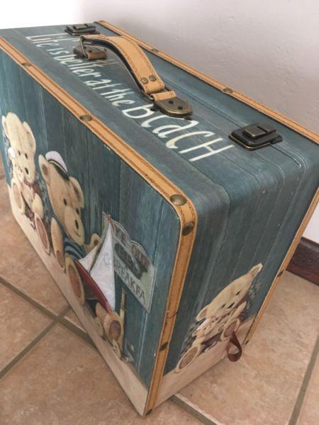 Teddy bear keepsake suitcase