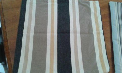 2 striped cotton scatter cushion covers for sale plus 2 x thick cotton scatter cushion covers