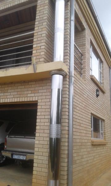 Stainless steel gutter and pillar cover