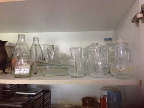 All glassware, carafes, milk jugs, etc. - from R10