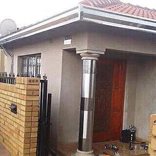 Stainless steel gutter and pillar cover