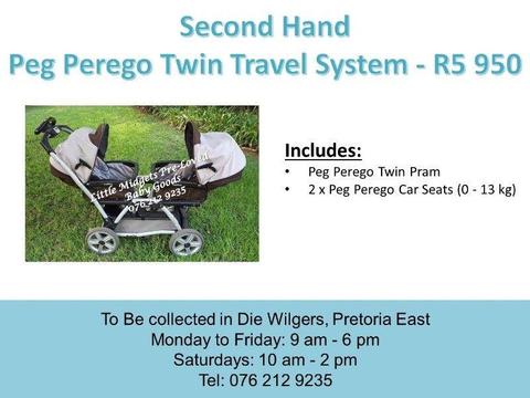 Second Hand Peg Perego Twin Travel System