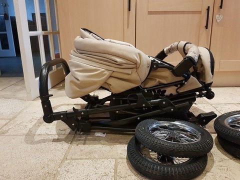 Adbor-bouncy-chassis-traditional-pram-pushchair,slightly used