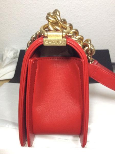 Chanel LEBOY BAG in Medium size in Red color