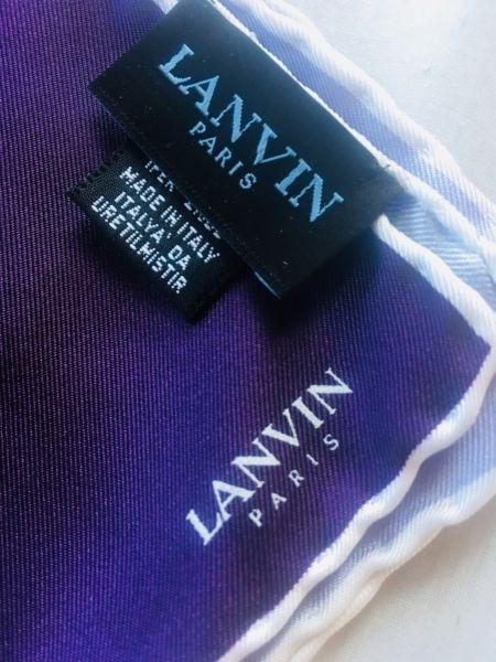 Imported 100% Silk Lanvin Men’s Pocket Square