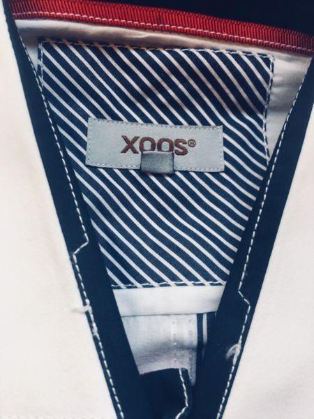 Xoos Men’s long sleeve Navy & White XL
