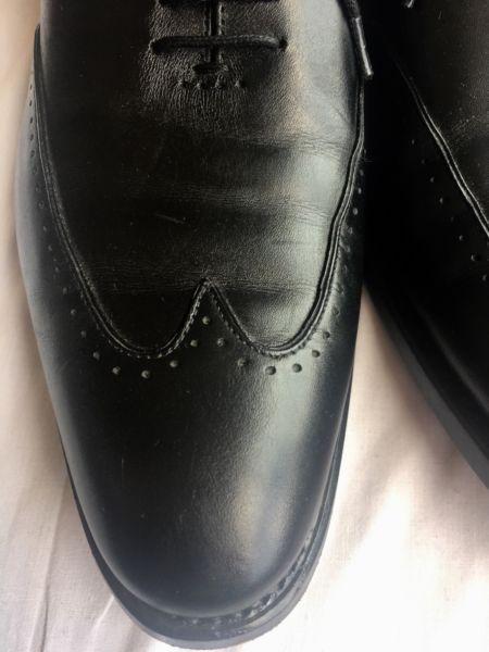 Men’s black leather lace-up brogue 44/10