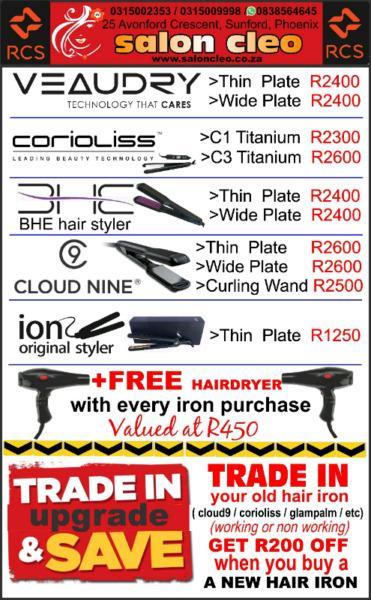 Cloudnine Hair Iron Agent Distributor Kzn SALON CLEO 0315009998