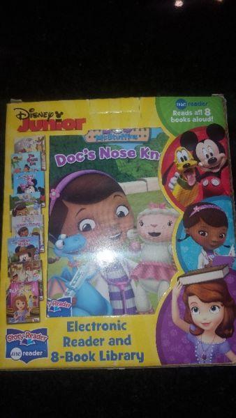 Disney Jnr electronic reader and 8 book library
