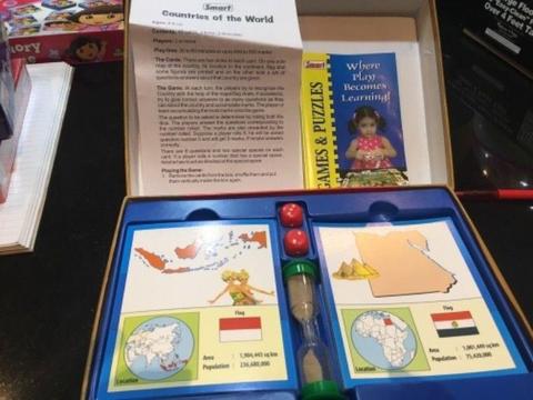 Educational games - simple sums, what comes next and countries of the world