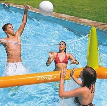 Inflatable pool volley ball set