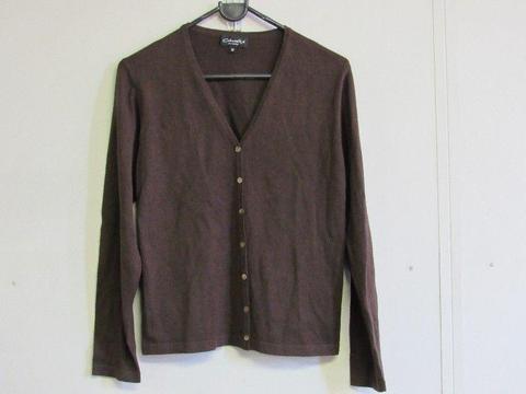 Cashmere Brown Cardigan with buttons - Medium