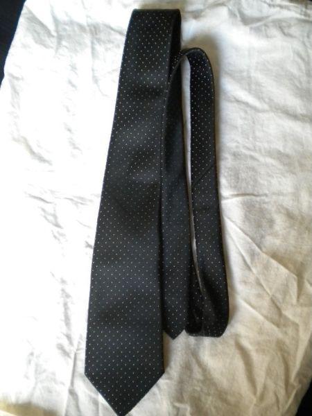 Black and white dotted tie