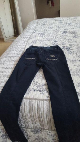 Sissyboy Jeans Dark Blue Size 8 for short person