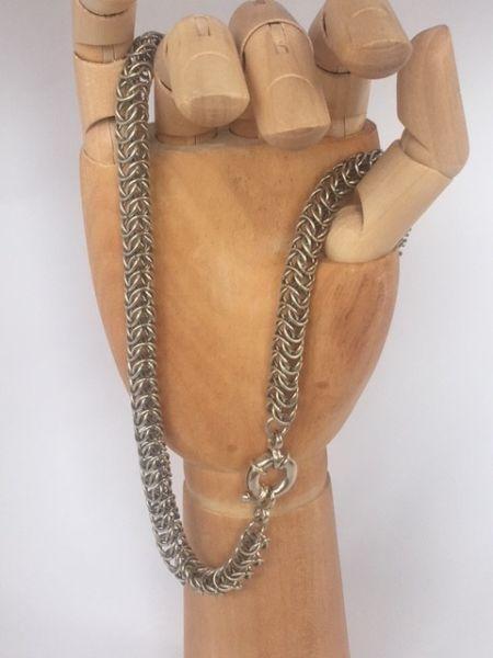 Heavy handmade silver chain with signoretti clasp