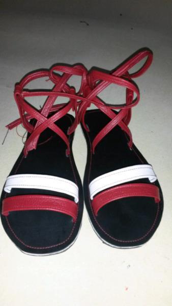 pure leather sandals