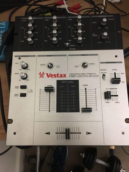 Neat and tidy Vestax mixer PMC 05 Pro iii