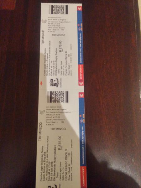 South Africa vs England rugby tickets