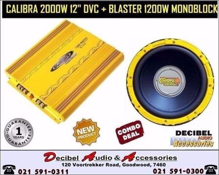 BLASTER 1200W MONOBLOCK CALIBRA 2000W DVC SUBWOOFER