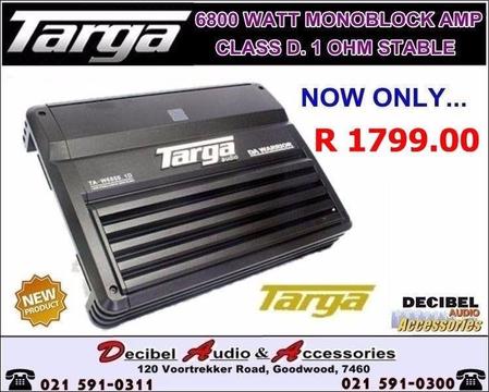 Targa 6800watt Monoblock Amplifier Class.D 1-Ohm Stable R 1799.00