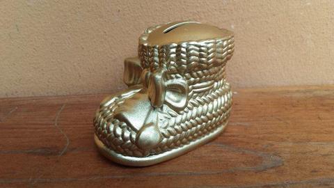 Beautiful, gold shoe money box