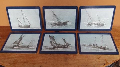 Set of 6 ship placemats