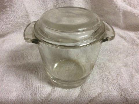 Small SOLIDEX glass jar with lid