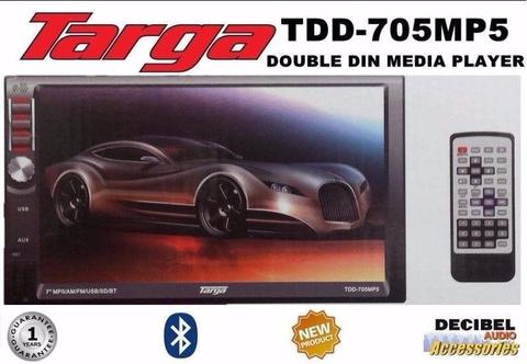 Targa Double DIN Media Player with Bluetooth and Touchscreen
