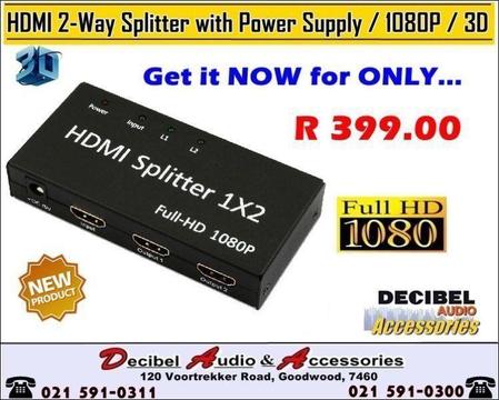 HDMI Splitter 1 x Input + 2 x Output