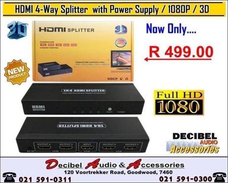 HDMI 4 WAY SPLITTERS @ R 499.00