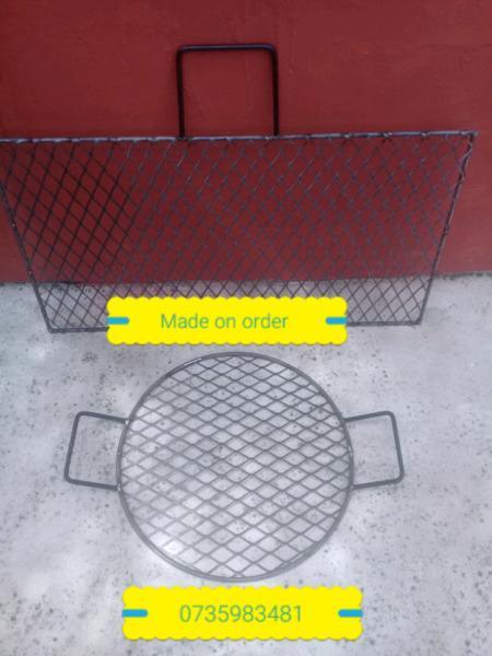 Mildsteel braai grid's and racks made on order