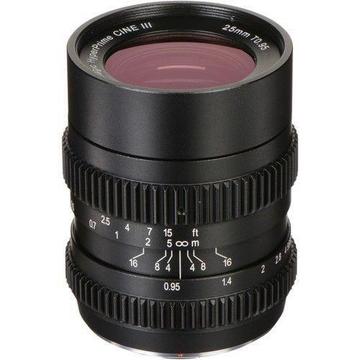 SLR Magic 25mm T0.95 HyperPrime Cine III Lens for Micro Four Thirds (Olympus, Panasonic, BlackMagic)