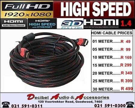 HDMI CABLES | VARIOUS LENGTHS (BEST PRICES, GUARANTEED)