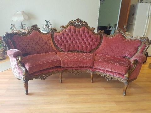 Victorian Beech Wood Couch
