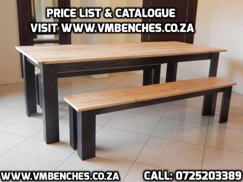 WOODEN QUALITY BENCHES, FOR A FULL PRICE LIST PLEASE visit --- WWW.VMBENCHES.CO.ZA