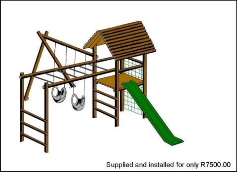 QUALITY WOODEN PLAYGROUND SUPPLIED AND INSTALLED