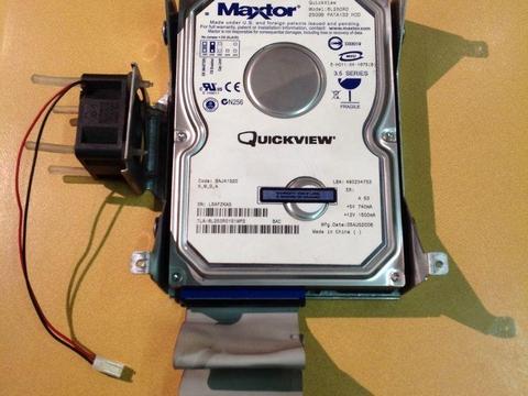 Hard drive 250gb with fan & cable