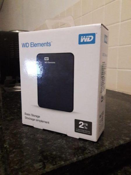 hard drive WESTERN DIGITAL ELEMENTS 2TB sealed in box