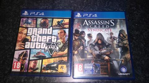 GTA V and Assassins Creed Syndicate Ps4