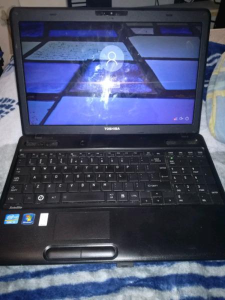 Toshiba Gen i3 laptop with 4GB RAM for sale