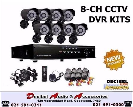 8-CHANNEL CCTV DVR Kit - (3G Internet remote viewing)
