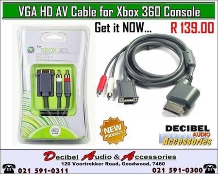 Component VGA HD AV Cable for Microsoft Xbox 360