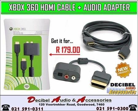 Xbox 360 Audio Adapter + HDMI Cable