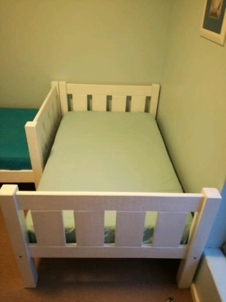 Toddler bed made from wood
