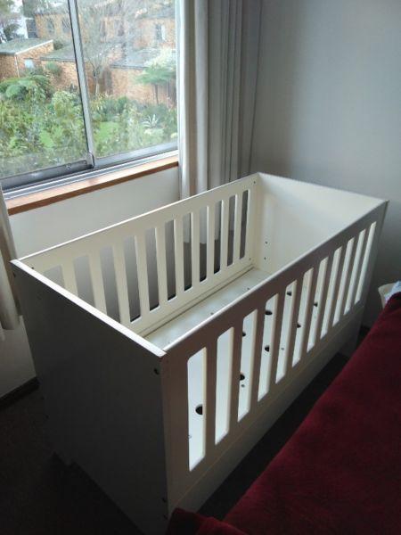 Cot with mattress with cover