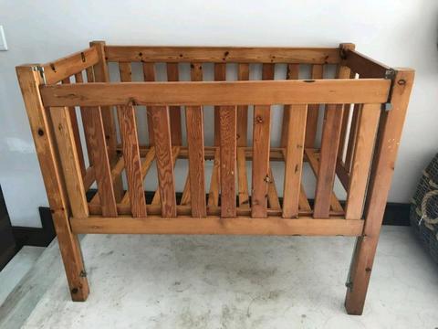 Antique wooden baby cot
