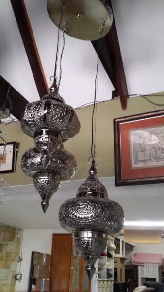 Silver 3 tier chandelier