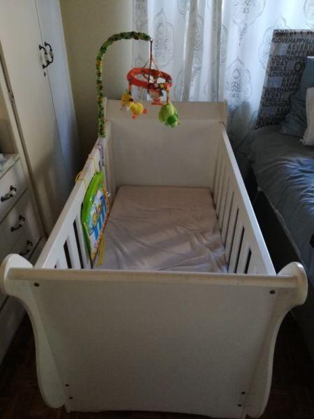 Sleigh Cot and Accessories